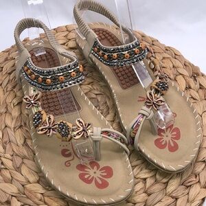 Harence Embellished Comfort Sling Back Sandals Size Euro 41 USA 9.5